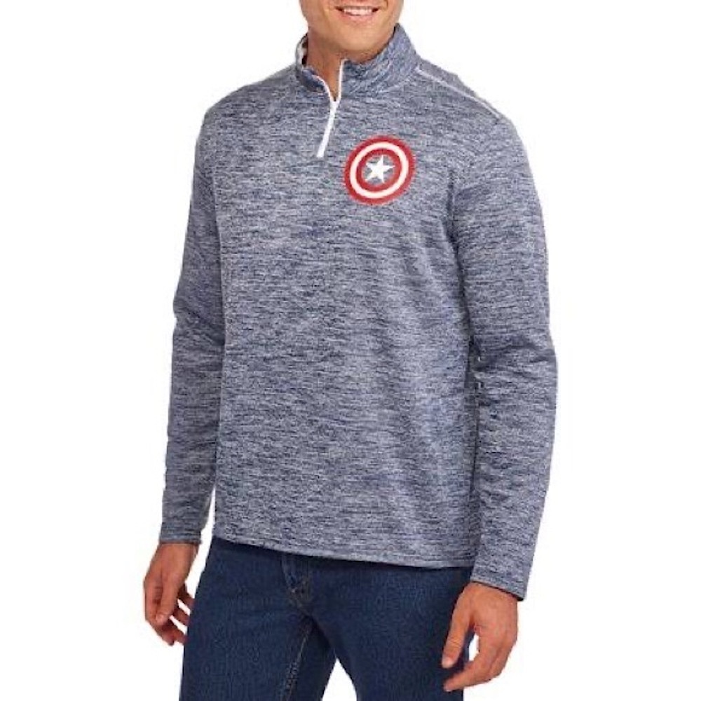 Marvel Captain America Avengers Quarter Zip Pullover